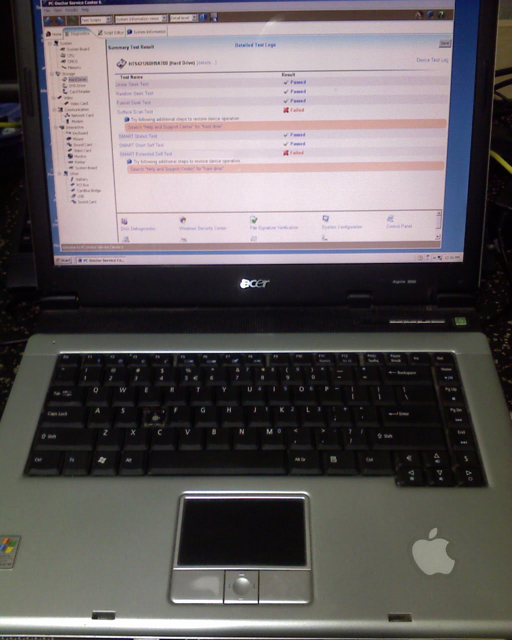 Laptop diagnostics